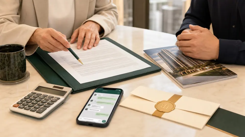 Commission rebate agreement and WhatsApp confirmation process